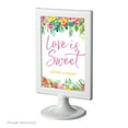 thumbnail image 1 of Tropical Floral Garden Party Party Signs, Love is Sweet, Enjoy a Treat Dessert Table Sign, 4x6-inch, Includes Frame, 1 of 1