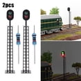 thumbnail image 1 of 3Pcs 3V DIY Traffic Lights Model Train Lights, Scene Decoration Sand Table Model Material Signal Light, OO Gauge Pre Wired(1:87), 1 of 9