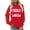 Red, variant on Bibifish Sweatshirts For Women Cancer Letter Print Fall Soft Crewneck Sweatshirts Casual Long Sleeve Pullover Tops