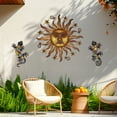thumbnail image 3 of Liffy 24-Inch Sun Metal Wall Art - Outdoor Decor Wall Sculptures, 3 of 10