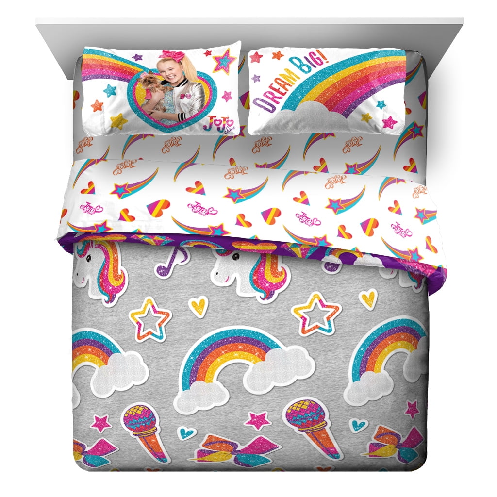 JoJo Siwa Bedding Sheets Sweet Life Pink/White 3 Piece Twin Sheet Set Girls Bed 