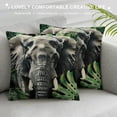 thumbnail image 3 of FUMJ Summer Outdoor Decorative Tropical Plam Leaf with African Elephant Throw Pillow Case  Decorative Cushion Cover Boho Animal Pillows Decor for Sofa Couch Living Room, 3 of 5