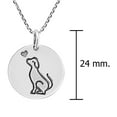 thumbnail image 4 of Love My Pet Dog Round Tag Sterling Silver Pendant Necklace for Female Teens, 4 of 6