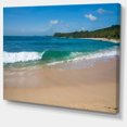 thumbnail image 2 of Vague Verte sur Paradis de Sable Plage - Art Moderne sur Toile, 2 of 4