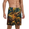 thumbnail image 2 of Fotbe Starry Night Guitar Turtle Pantalones Cortos de Pijama para Hombre, Ropa de Dormir, Pantalones de Pijama Cortos para Hombre-X-Large, 2 of 6