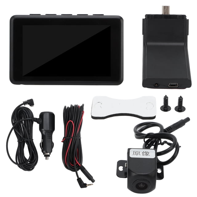 Grabadora de conducción de 3 pulgadas, 1080P, visión nocturna, WiFi, cámara dual para salpicadero con cámara de visión trasera