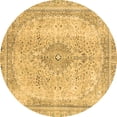 thumbnail image 1 of Ahgly Company Indoor Round Abstract Brown Modern Area Rugs, 5' Round, 1 of 4