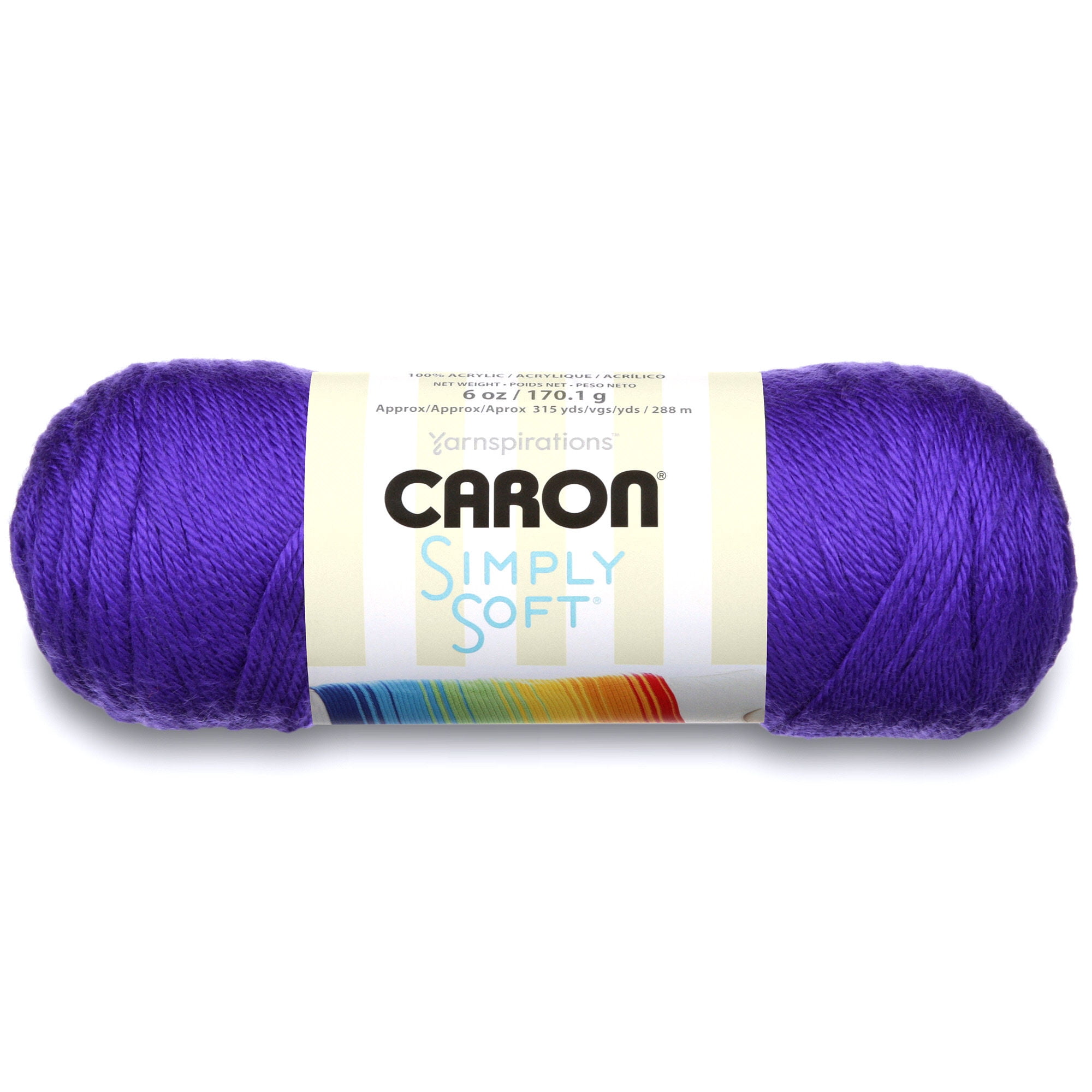 Caron Acrylic Simply Soft Yarn (170g/6 oz), Iris - Walmart.com