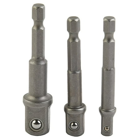 

3PCS Socket Adapter Set Hex Shank to 14 38 12 Impact DRIVER GRADE Drill