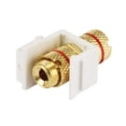 thumbnail image 2 of Keystone Jack - Banana Jack w/Red Ring (Screw Type) - White, 2 of 2