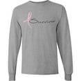 thumbnail image 3 of Inktastic Breast Cancer Survivor Pink Ribbon Long Sleeve T-Shirt, 3 of 5