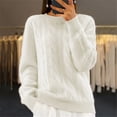 thumbnail image 2 of WTXUE Chandail Col Roulé Semi-Coton Manches Longues Couleur Unie avec Base Automne Hiver Chandail Chaud Coupe Décontractée (Femmes) Taille 8, 2 of 4