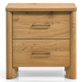 thumbnail image 3 of Furniture of America Gracie Modern Wood 2-Drawer Kids Nightstand with USB Ports, Oak, 3 of 13