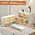 thumbnail image 2 of - Foldable Shoe Rack Organizer for Closet Pairs Collapsible Plastic Shoe Shelf Large Shoes Cabinet with Door Clear Stackable Storage Box Easy Assembly, 2 of 6