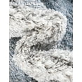 thumbnail image 4 of Unique Loom Hygge Shag Collection Area Rug - Gradient (5' 1" x 8' Rectangle Blue/Beige), 4 of 7