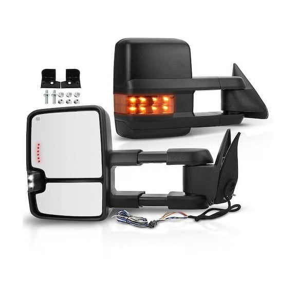 Mirror Set 2 - Compatible with 1988 - 1990, 1993 - 2000 GMC K3500 1989 1994 1995 1996 1997 1998 1999