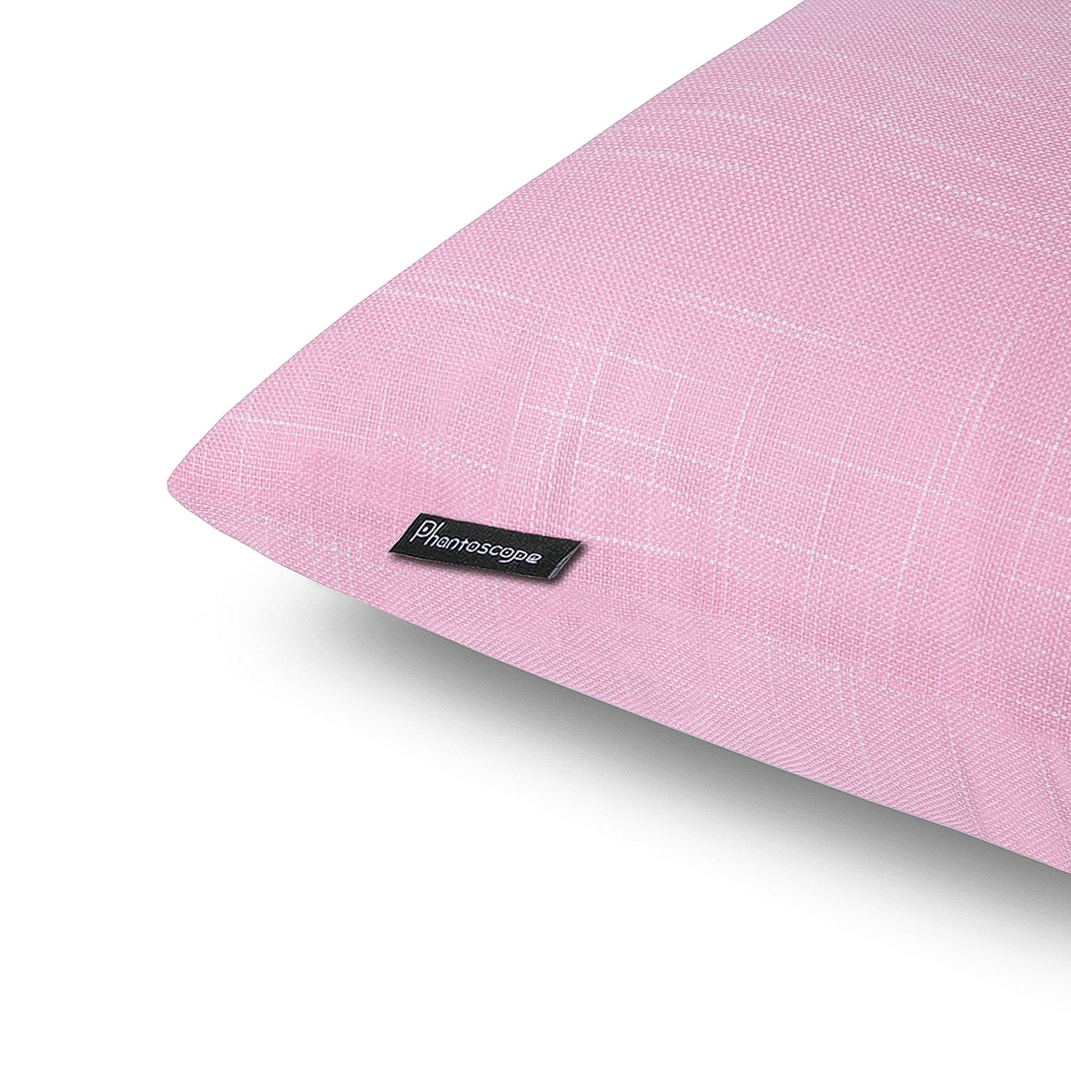 Phantoscope Soft Textured Linen-Look Decorative Throw Pillow, 22 x 22 in, Light Pink, 1 Pack