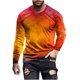 thumbnail image 2 of Blusas y camisas de manga larga con cuello redondo para hombre, blusas casuales de cuello redondo y manga larga, camisetas estampadas, blusas para hombre, 2 of 5