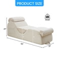 thumbnail image 2 of Puremind Yoga Chaise Lounge Chair, Corduroy Chaise Lounge for Yoga with Headrest/Waist Pad/Foot Pad/Side Pockets,Yoga Chair for Relaxation Stretching, Beige, 2 of 7