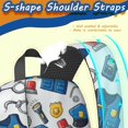 thumbnail image 5 of Police and Vest White Pattern 17" Waterproof Oxford School Backpacks for Teens, S-Shape Padded Straps, for School, Travel, Hiking, Camping, 5 of 5