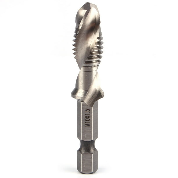 Broca de vástago hexagonal, broca cónica hexagonal M10 HSS de 1/4", brocas de roscar con mango hexagonal, mejore su experiencia