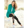 thumbnail image 5 of Woman Within Plus Size Zip Front Hoodie Jacket Long Oversized Fleece Jacket, 5 of 5