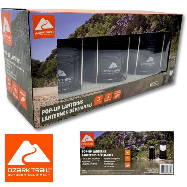 Ozark Trail 3PK Camping Lantern Lights