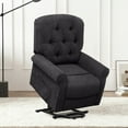 thumbnail image 2 of Costway Power Lift Recliner Chair Sofa for Elderly w/ Side Pocket & Remote Control Black, 2 of 10