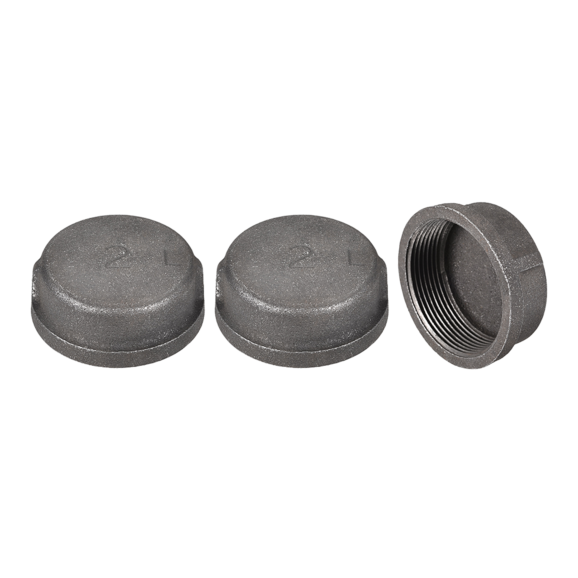 2Inch Pipe Cap 3 pcs G2 Female Pipe Fitting Carbon Steel Round