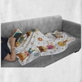 thumbnail image 6 of Yoga Soft Flannel Fleece Blanket, Cartoon Style Exercising Kids with Colorful Daisies Healthy Active Children Stretching, Cozy Plush for Indoor and Outdoor Use, 70" x 90", Multicolor, by Ambesonne, 6 of 6