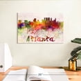 thumbnail image 3 of Elephant Stock Atlanta Skyline Colors Wall Art - Horizontal Canvas Wall Art - Living Room Wall Decor - Places Canvas - Orange And Green Decor - 12" x 8", 3 of 8
