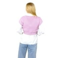 thumbnail image 5 of Socal Look Women's Sleeveless V-Neck Sweater Top in Stretchable Viscose Blend Lavender, XL, 5 of 5