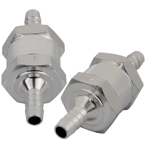 ECCPP 6mm 1/4" Fuel Non Return One Way Check Valve Control for Petrol Diesel Fuel Oil Water Aluminium Alloy Accessories