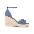 thumbnail image 3 of Allegra K Women's Espadrille Platform Ankle Strap Wedge Heels Sandals Haze Blue (Size 6), 3 of 8