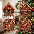 thumbnail image 5 of DIY Christmas Wooden House Diamond Art Kit,3D Assembled Rhinestone Pearl Painting Craft Set,Handmade Tabletop & Hanging Ornament Supplies for Adults Holiday Home Decor Gift, 5 of 7