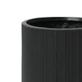 thumbnail image 3 of LuxenHome 17.3-Inch Round Black Stripes MgO Planter, 3 of 6