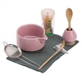 thumbnail image 1 of Juego de té matcha japonés rosa de 8 piezas, juego de matcha en polvo, tazón para matcha, batidor y soporte para preparar té., 1 of 5