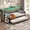 Gray, variant on AOGLLATI Daybed Twin Size Corner Bed Frame with Charging Station & 3 Storage Drawers, Twin Metal Corner Platform Bed Frame with Storage Shelves for Living Room Bedroom