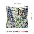thumbnail image 4 of nygtbtfer  Purple Lavender Flower Pillow Covers  Set of 2 Vintage Spring Floral Decorative Pillows Case Polyester Linen Outdoor Cushion Covers for Couch Sofa Bed Home Deco White, 4 of 7