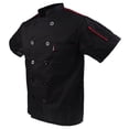 thumbnail image 4 of Capa del cocinero de la malla de las mangas cortas, uniforme de la ropa de trabajo del restaurante de la manga de la malla de la cocina de las mujeres 2XL Soledad Chaqueta de chef para hombres, 4 of 9