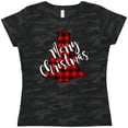 thumbnail image 3 of Inktastic Red Buffalo Plaid Christmas Tree Women's T-Shirt, 3 of 5