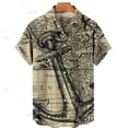 thumbnail image 4 of Camisa hawaiana retro unisex para hombre, camisa de talla grande, camisa retro con estampado 3D de velero y brújula marina, camisetas holgadas de manga corta para hombre, 4 of 5