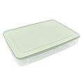 thumbnail image 2 of Yuarrent Soporte para huevos Plástico 24 Ranuras Organizador de huevos Contenedor de almacenamiento de cocina antideslizante con tapa (Azul claro Organizadores de utensilios de cocina verde claro Yuarrent HA003442-01, 2 of 6