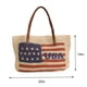 thumbnail image 2 of Bolso de Paja con La Bandera de Ee. Uu. – Bolso de Playa Tejido a Mano con Asas de Cuero, Bolso de Hombro Grande con Bolsillos Interiores para Mujer, Perfecto para Viajes de Verano, Compras y Uso Dia, 2 of 5