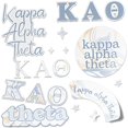 thumbnail image 2 of Kappa Alpha Theta Sorority Sticker Decal Laptop Water Bottle Car (Marble Sheet), 2 of 4