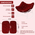 thumbnail image 5 of XXLYY Outdoor Rocking Chair Cushions – 6.3" Thick Waterproof Papasan Egg Chair Pad with Ties, Comfortable Round Seat Cushion for Living Room, Patio, Porch, or Balcony, 5 of 7