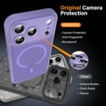 thumbnail image 4 of Case for iPhone 16 Pro 6.3'' Compatible with Magnetic Mag-Safe Charging [Camera Control Button] [Camera Protection] Matte Translucent Military Grade Shockproof Phone Case, Light Purple, 4 of 12