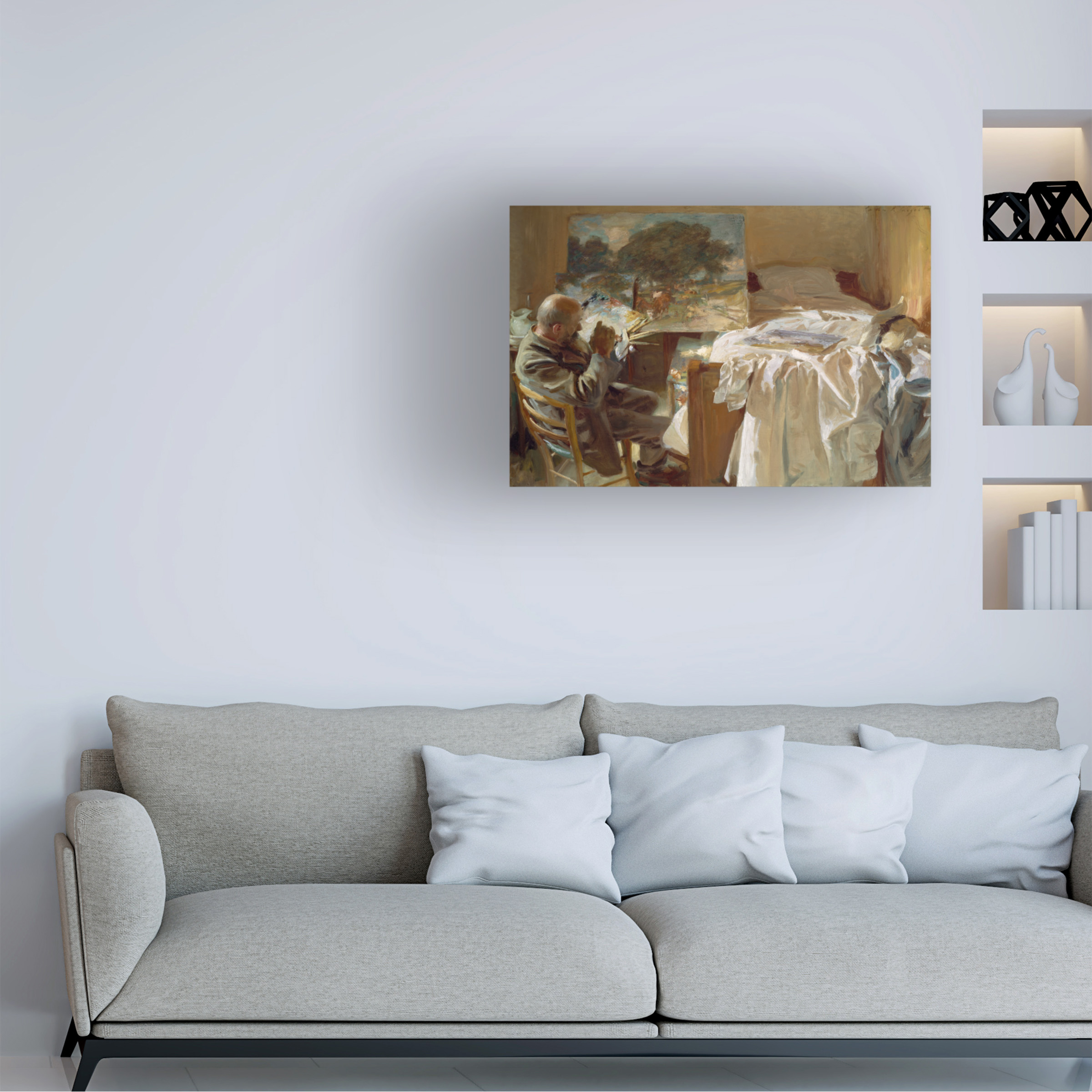 John Singer Sargent 'An Artist In His Studio' Canvas Art