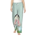 thumbnail image 2 of Picia White Bunny Bottom And Easter Eggs Womens Soft Woven Cotton Elastic Waistband Sleep Pajama Pant Lounge Sleep Pant With Pockets And Drawstring-X-Large, 2 of 9