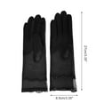 thumbnail image 3 of Unique Bargains 1 Pair Sunblock Mittens Leaf Sun Block Driving Gloves for Women Black, 3 of 5